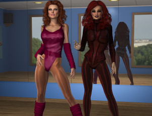 Картинка 3д+графика люди+ people взгляд девушки фон