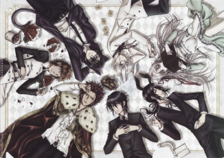 Картинка аниме k+project свиток шляпа улыбка dtjun девушка art