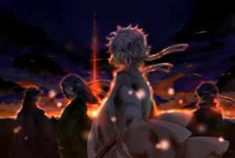 Картинка аниме gintama парни арт гинтама