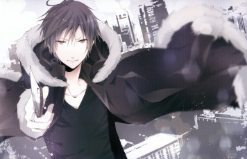 Картинка аниме durarara арт изая орихара