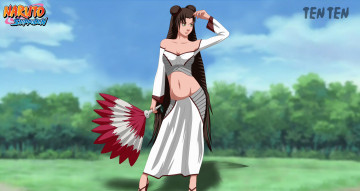 Картинка аниме naruto ten веер фон взгляд девушка