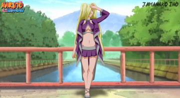 Картинка аниме naruto jamanako фон взгляд девушка мост