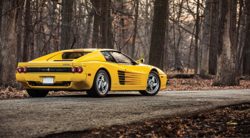 Картинка автомобили ferrari желтый f512 m us-spec