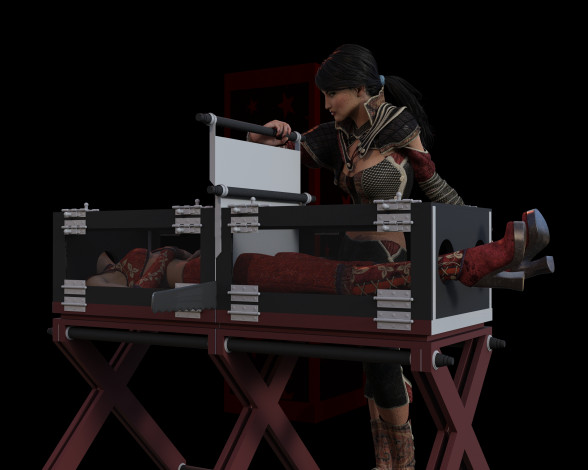 Обои картинки фото 3д графика, люди , people, сцена, фон, взгляд, девушки, фокус