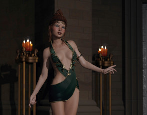 Картинка 3д+графика фантазия+ fantasy фон девушка взгляд