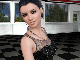 Картинка 3д+графика люди+ people девушка фон взгляд