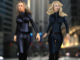 Картинка 3д+графика люди+ people девушка взгляд фон