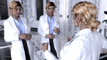 Картинка 3д+графика фантазия+ fantasy взгляд девушки фон