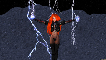 Картинка coralys 3д+графика фантазия+ fantasy девушка фон взгляд