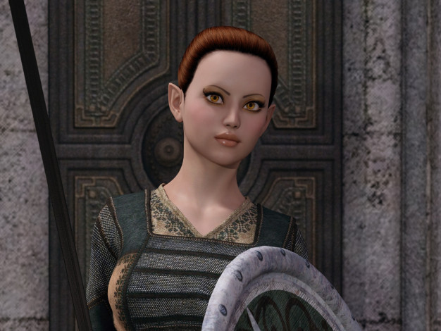 Обои картинки фото 3д графика, эльфы , elves, эльфийка, фон, взгляд