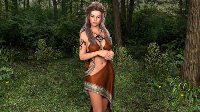 Обои картинки фото 3д графика, люди , people, девушка, взгляд, фон