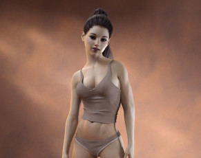 обоя 3д графика, люди , people, фон, девушка, взгляд