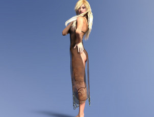 Картинка 3д+графика люди+ people девушка взгляд фон