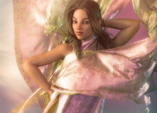 Картинка 3д+графика люди+ people фон взгляд девушка