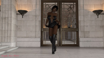 обоя 3д графика, люди , people, фон, взгляд, девушка