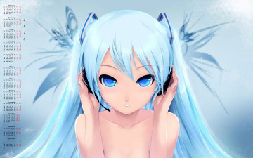 Картинка календари аниме лицо 2018 девушка взгляд