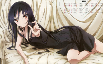 Картинка календари аниме взгляд 2018 девушка