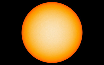 обоя космос, солнце, Яркое, желтое, на, черном, фоне