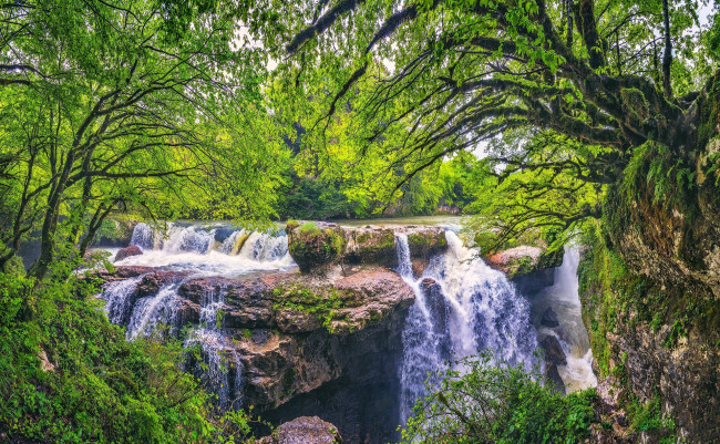 Обои картинки фото природа, водопады, простор