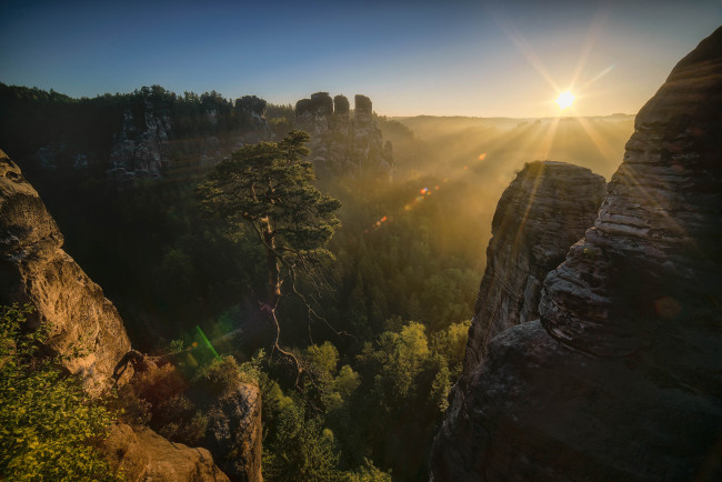 Обои картинки фото природа, восходы, закаты, простор