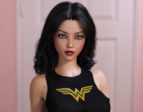 Картинка 3д+графика люди+ people фон взгляд девушка