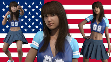 Картинка 3д+графика спорт+ sport фон взгляд девушка