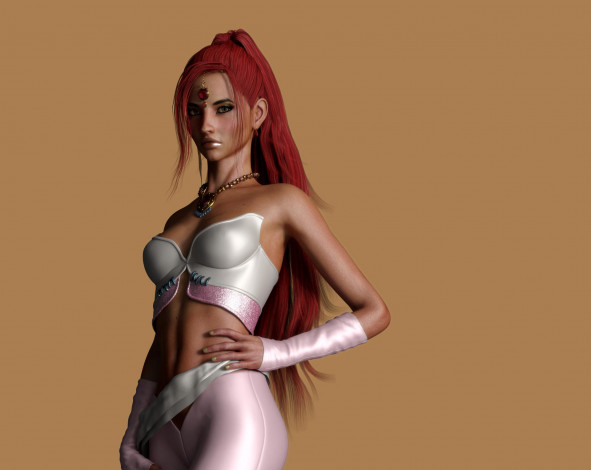 Обои картинки фото 3д графика, люди , people, фон, взгляд, девушка