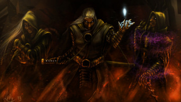 Картинка фэнтези маги +волшебники воины