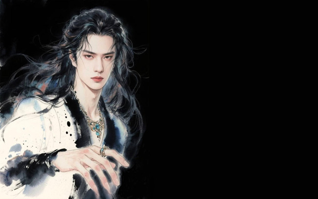 Обои картинки фото рисованное, люди, ван, ибо, актер, украшения