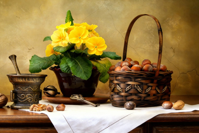 Обои картинки фото рисованное, цветы, натюрморт