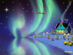 обоя праздничные, 3д, графика, новый, год