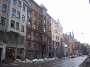 Картинка рига улица Чака города латвия