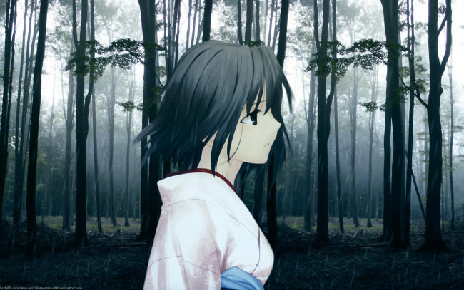 Обои картинки фото shiki, ryougi, аниме, kara, no, kyokai