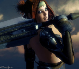 Картинка 3д графика people люди девушка взгляд