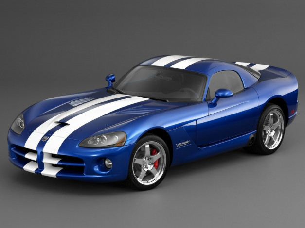 Обои картинки фото автомобили, dodge, viper, srt10, coupe, синий