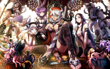 Картинка аниме angels demons девушки демоны