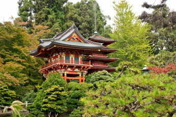 Картинка города -+буддистские+и+другие+храмы пагода зелень