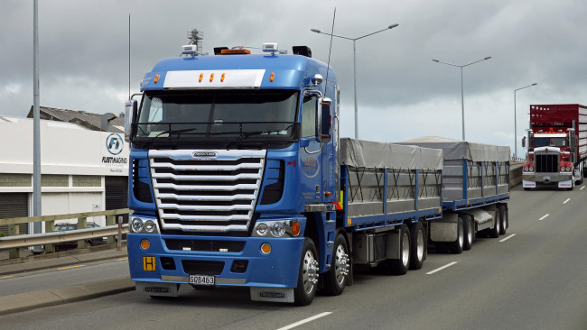 Обои картинки фото freightliner, автомобили, daimler, trucks, north, america, сша, тягачи, тяжелые, llc