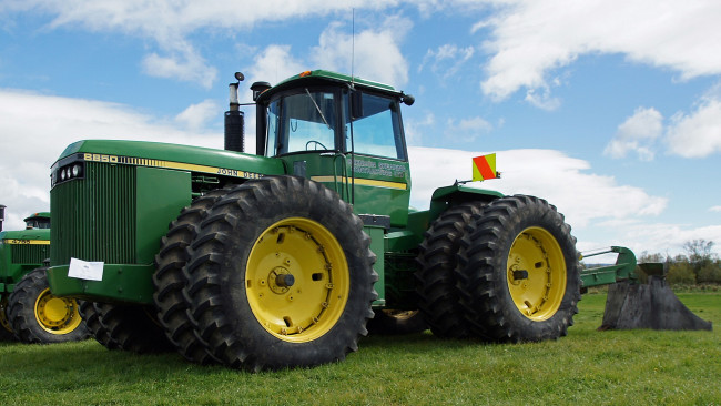 Обои картинки фото john deere 8850 tractor, техника, тракторы, тяжелый, колесный, трактор