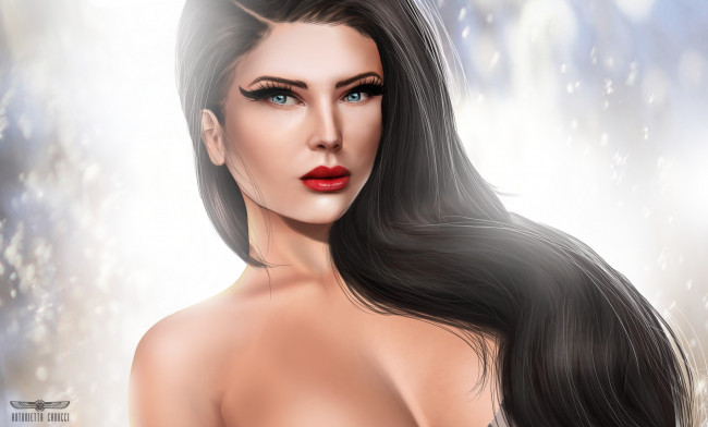 Обои картинки фото 3д графика, portraits , портрет, волосы