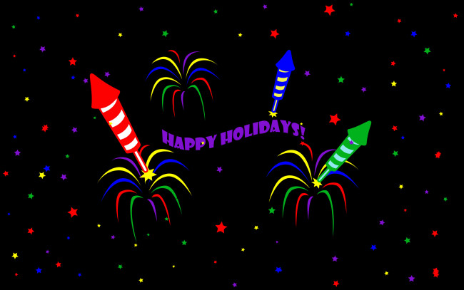 Обои картинки фото праздничные, векторная графика , новый год, салют