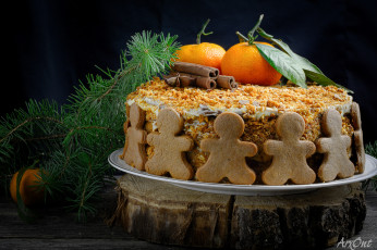 Картинка праздничные угощения торт