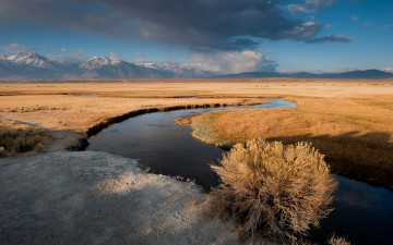 Картинка природа реки озера clouds sunrise owens river