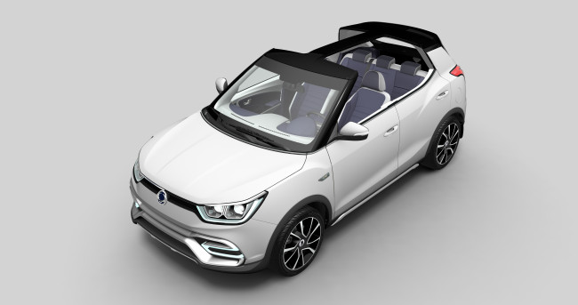 Обои картинки фото автомобили, ssang yong, ssangyong, concept, xiv-air, светлый, 2014г