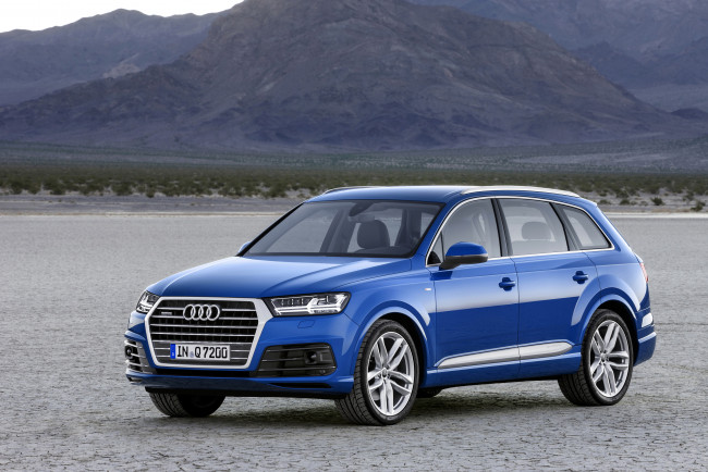 Обои картинки фото 2015 audi q7 tfsi quattro, автомобили, audi, металлик, голубой, quattro