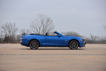 Картинка автомобили camaro синий convertible edition wheels hot 2ss chevrolet 2013г