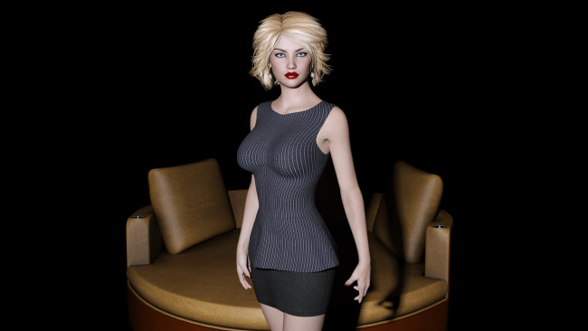 Обои картинки фото 3д графика, люди , people, блондинка, фон, взгляд, девушка