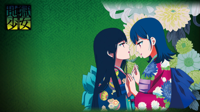 Обои картинки фото аниме, jigoku shoujo, mikage, yuzuki, enma, ai, jigoku, shoujo