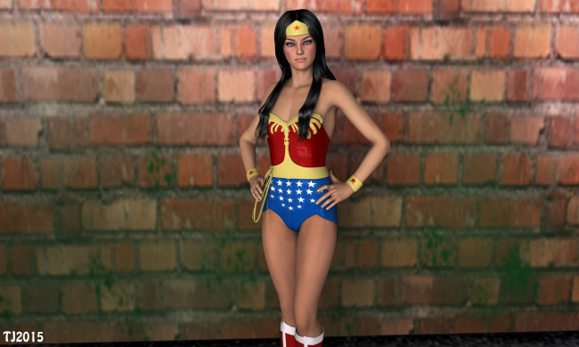 Обои картинки фото 3д графика, люди , people, супермен, фон, взгляд, девушка