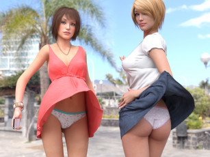 Картинка 3д+графика люди+ people фон взгляд девушки